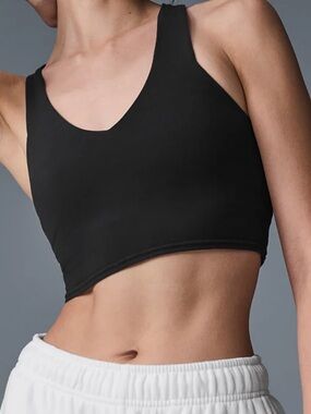 Alo Yoga Airbrush Real Bra Tank Black Sz M 8-10